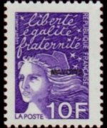 Mayotte 1997 - set Marianne by Luquet: 10 fr