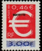 Mayotte 1999 - serie Introduzione dell'Euro: 3 fr / 0,46 €