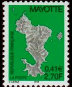 Mayotte 2001 - serie Cartina: 2,70 fr / 0,41 €