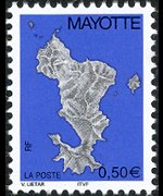 Mayotte 2004 - set Map: 0,50 €