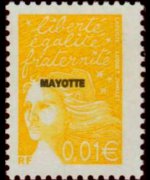 Mayotte 2002 - serie Marianna di Luquet: 0,01 €