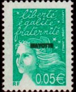 Mayotte 2002 - serie Marianna di Luquet: 0,05 €