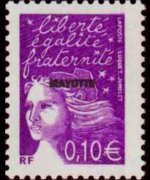 Mayotte 2002 - serie Marianna di Luquet: 0,10 €