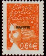 Mayotte 2002 - set Marianne by Luquet: 0,64 €