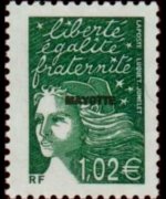 Mayotte 2002 - serie Marianna di Luquet: 1,02 €