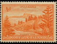Norfolk Island 1947 - set Ball Bay: ½ p
