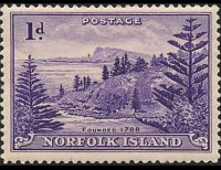 Norfolk Island 1947 - set Ball Bay: 1 p