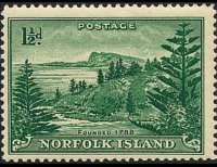 Norfolk Island 1947 - set Ball Bay: 1½ p