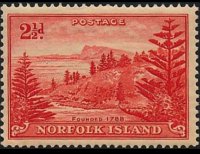 Norfolk Island 1947 - set Ball Bay: 2½ p