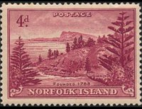 Norfolk Island 1947 - set Ball Bay: 4 p