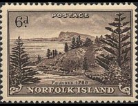 Norfolk Island 1947 - set Ball Bay: 6 p