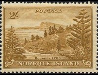 Norfolk Island 1947 - set Ball Bay: 2 sh