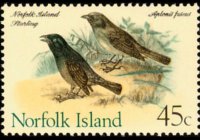 Norfolk Island 1970 - set Birds: 45 c