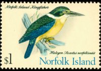 Norfolk 1970 - serie Uccelli: 1 $