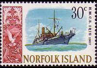 Norfolk 1967 - serie Navi: 30 c