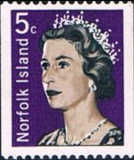 Norfolk Island 1968 - set Queen Elisabeth II: 5 c