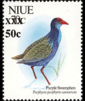 Niue 1992 - serie Uccelli: 50 c su 70 c
