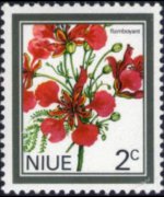 Niue 1969 - set Flowers: 2 c