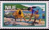 Niue 1976 - serie Attività locali: 5 c