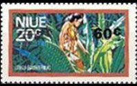 Niue 1977 - serie Attività locali e welfare - soprastampati: 60 c su 20 c