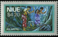 Niue 1978 - serie Attività locali - sfondo argento: 4,20 $