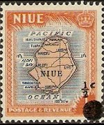 Niue 1967 - set Local motives - surcharged: ½ c su ½ p