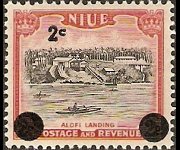 Niue 1967 - serie Scene locali - soprastampati: 2 c su 2 p