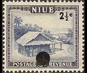 Niue 1967 - serie Scene locali - soprastampati: 2½ c su 3 p