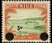 Niue 1967 - set Local motives - surcharged: 5 c su 6 p
