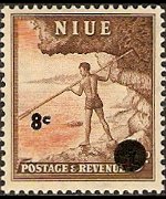Niue 1967 - set Local motives - surcharged: 8 c su 9 p