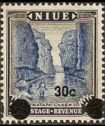 Niue 1967 - serie Scene locali - soprastampati: 30 c su 3 sh