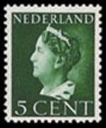 Olanda 1940 - serie Regina Guglielmina: 5 c