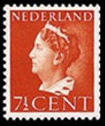 Olanda 1940 - serie Regina Guglielmina: 7½ c
