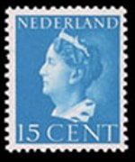 Olanda 1940 - serie Regina Guglielmina: 15 c