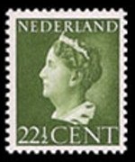 Olanda 1940 - serie Regina Guglielmina: 22½ c