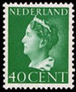 Olanda 1940 - serie Regina Guglielmina: 40 c