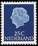 Netherlands 1953 - set Queen Juliana: 25 c