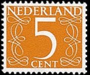 Olanda 1946 - serie Cifra: 5 c