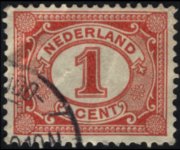 Olanda 1899 - serie Cifra in un ovale: 1 c