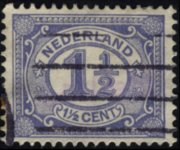 Olanda 1899 - serie Cifra in un ovale: 1½ c