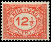 Olanda 1899 - serie Cifra in un ovale: 12½ c