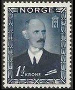 Norway 1946 - set King Haakon VII - High values: 1½ kr