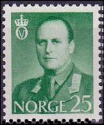Norvegia 1958 - serie Re Olaf V: 25 ø