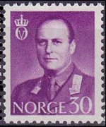 Norvegia 1958 - serie Re Olaf V: 30 ø