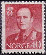 Norvegia 1958 - serie Re Olaf V: 40 ø