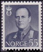 Norvegia 1958 - serie Re Olaf V: 55 ø