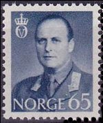 Norvegia 1958 - serie Re Olaf V: 65 ø