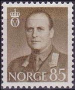 Norvegia 1958 - serie Re Olaf V: 85 ø