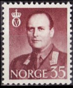 Norvegia 1958 - serie Re Olaf V: 35 ø