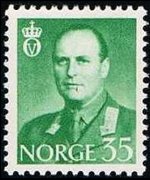 Norvegia 1958 - serie Re Olaf V: 35 ø